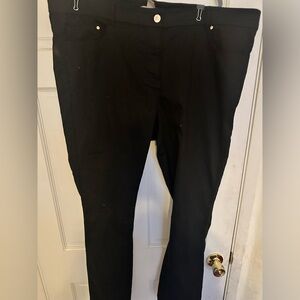 Plus size black jeggings.
